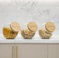 Round Tilt Glass Jar with Bamboo Lid – 4 L
