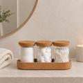 Glass Jar Trio with Cork Lids – 450ml Pantry Set