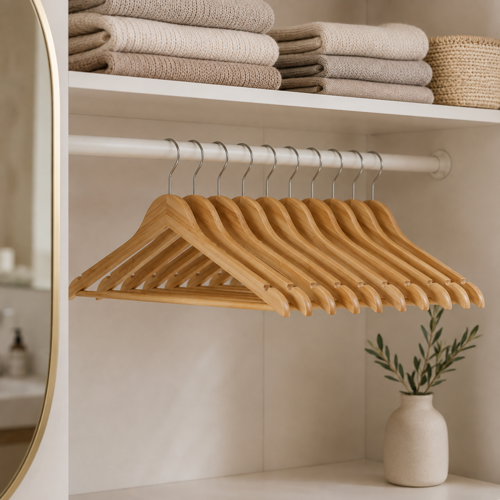 Bamboo Coat Hangers 4 Pack