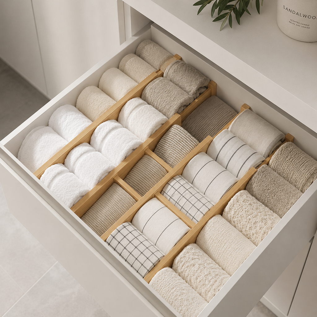 Bamboo Expandable Drawer Dividers – 4 Pack (Long)