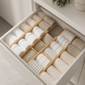Bamboo Expandable Drawer Dividers – 4 Pack (Long)