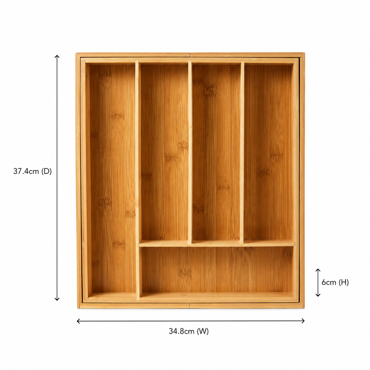 Expandable Bamboo Cutlery Tray