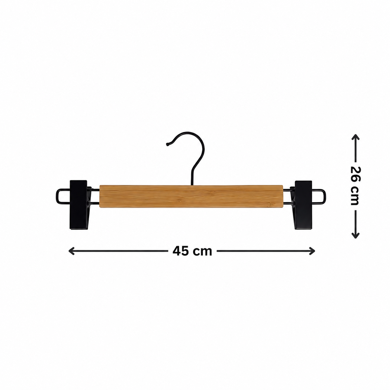 Bamboo Clip Pants Hangers 2 Pack