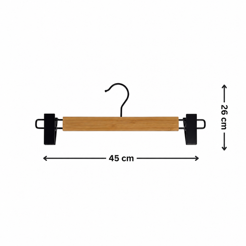 Bamboo Clip Pants Hangers 2 Pack