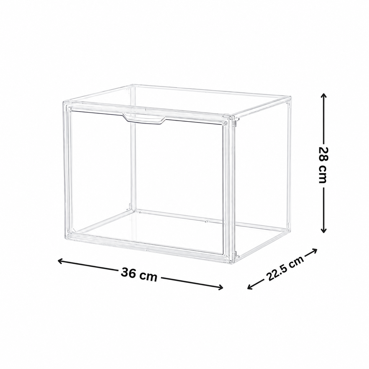 Clear Acrylic Stackable Box – Large