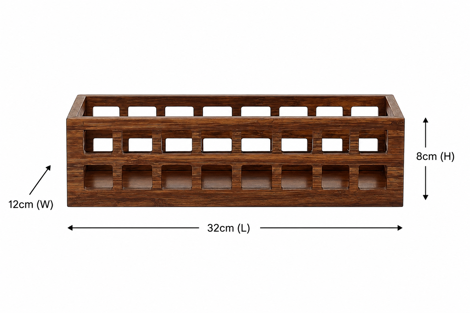 Acacia Perforated Storage Basket – Small