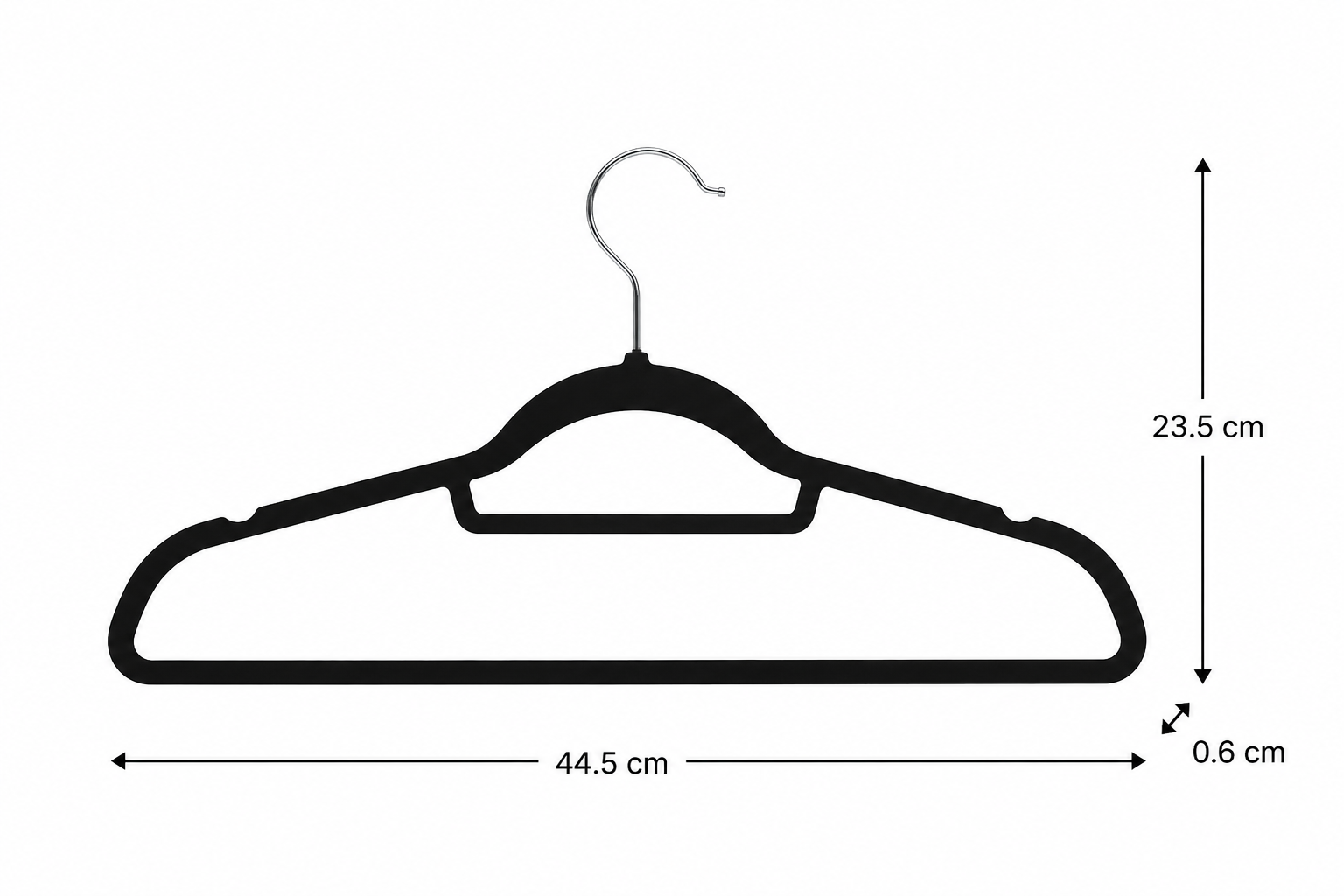 Black Velvet Anti-slip Clothes Hanger Set 50 pack