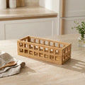 Bamboo Perforated Storage Basket – Small